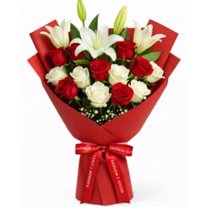 Red Rose & White Lily