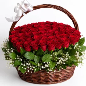 Red Roses Basket